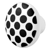 大きなレトロドット – 白黒 セラミックノブ (右)