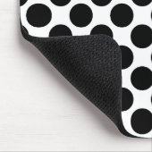 大きなレトロドット – 白黒 マウスパッド (コーナー)