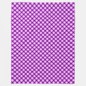 大きなレトロドット – 蘭と紫 フリースブランケット (正面)