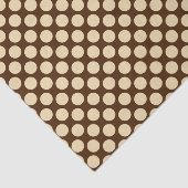 大きなレトロドット – tanとchocolate brown 薄葉紙 (詳細)