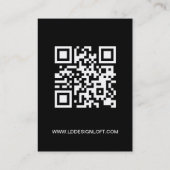 大きなロゴウェブサイトソーシャルアイコカスタムン黒 名刺 (裏面)