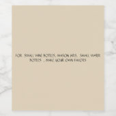 大きなワインボトルラベル ワインラベル (シングルラベル)