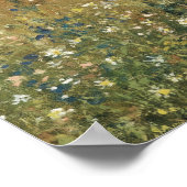 大きなヴィンテージ植物性フローラの葉の緑 ポスター (角)