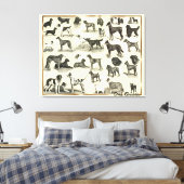 大きなヴィンテージ犬が子牛と愛犬家ハウンド キャンバスプリント (インサイチュ (寝室))