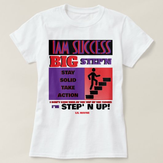 大きな一歩 Tシャツ (デザイン正面)