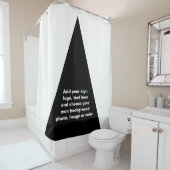 大きな三角形の黒+アイディア シャワーカーテン (インサイチュ)