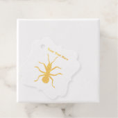 大きな不気味なクロアリの金ゴールドのシルエット フェイバータグ (箱)