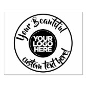 大きな丸いロゴの円の文字スクリプトの編集 ラバースタンプ (インプリント)