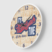 大きな丸い時計「マザータイムだ」 ラージ壁時計 (傾斜)