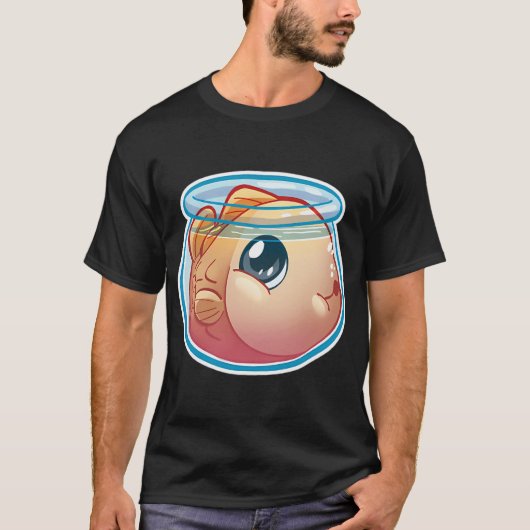 大きな丸い魚 Tシャツ (正面)