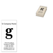 大きな低モノグラムの名刺 ラバースタンプ (押印)