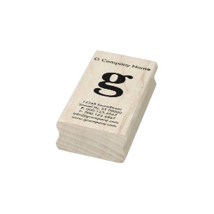 大きな低モノグラムの名刺 ラバースタンプ