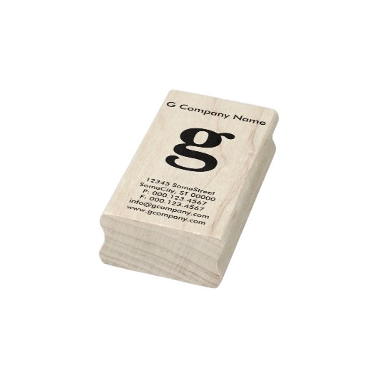 大きな低モノグラムの名刺 ラバースタンプ (スタンプ)