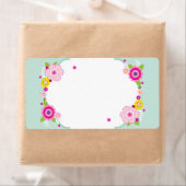 大きな住所 シール::庭の花2 ラベル (インサイチュ)