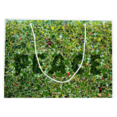 大きな光沢のある抱き枕プリックリーピースホリー ラージペーパーバッグ (裏面)