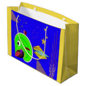 大きな光沢のある「マキンバブルズ」抱き枕 ラージペーパーバッグ (裏面アングル)