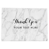 大きな光沢シックなホワイトストーン大理石カスタムプリント ラージペーパーバッグ (裏面)