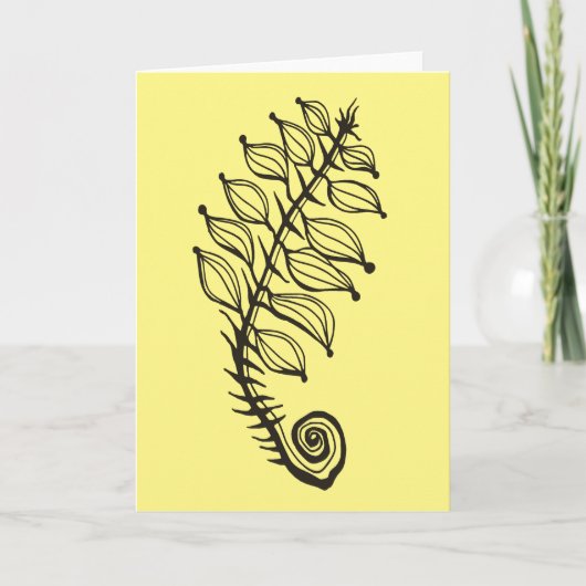 大きな再生スケッチと詩のカード カード (正面)