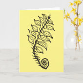 大きな再生スケッチと詩のカード カード (黄色い花)