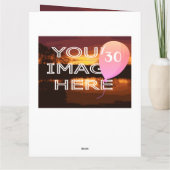 大きな写パーソナライズされた真誕生日 カード (裏面)