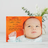 大きな写真が盛ん – 誕生のお知らせ 案内状 (スタンド正面)