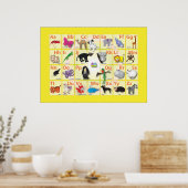 大きな写真の動物領域 ポスター (キッチン)