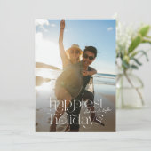 大きな写真メリークリスマススクリプトHAPPIEST シーズンカード (スタンド正面)