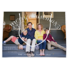 大きな写真メリークリスマス抱き枕 ラージペーパーバッグ