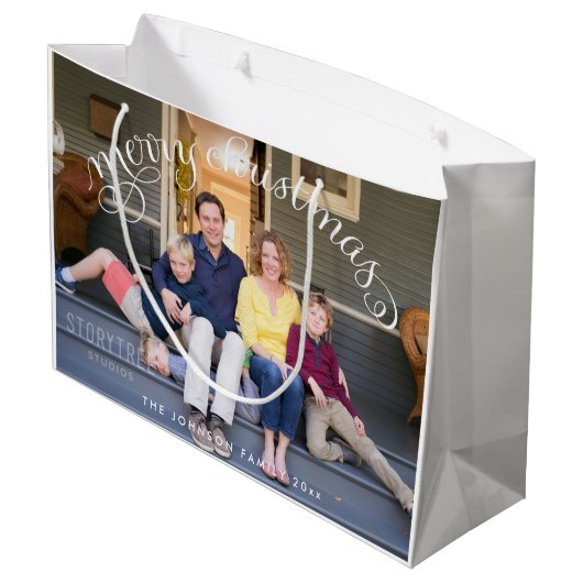 大きな写真メリークリスマス抱き枕 ラージペーパーバッグ (裏面アングル)
