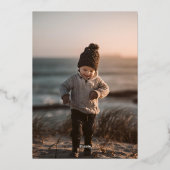 大きな写真 |クリスマスの幸せ 箔シーズンカード (裏面)