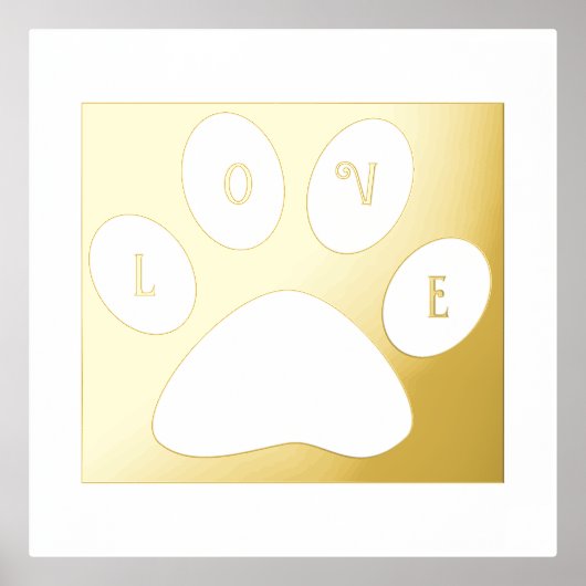 大きな前柄のパターン愛のカスタム文字ギフト 箔ポスター (正面)