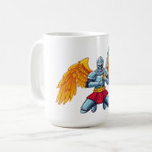 大きな剣を持つ天使 コーヒーマグカップ (正面左)