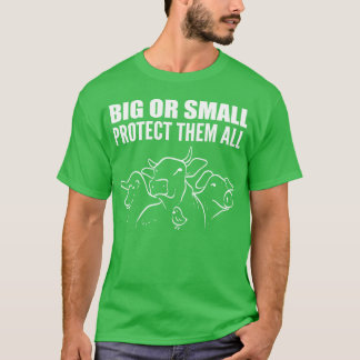 大きな動物も小さな動物も好きな人への面白いギフト Tシャツ