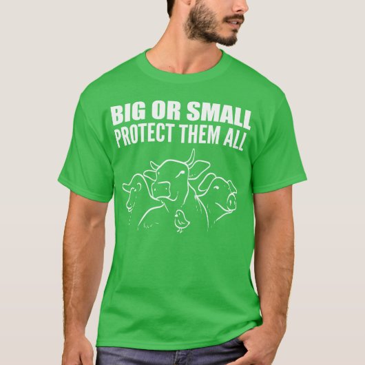 大きな動物も小さな動物も好きな人への面白いギフト Tシャツ (正面)