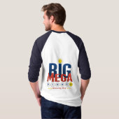 大きな勝者の勝利の日お祝いロテリー Tシャツ (裏面フル)