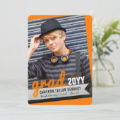 大きな卒業の落書き　写真　現代の卒業パーティー 招待状 (スタンド正面)