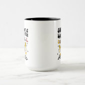 大きな口おもしろいソフトボール母ワードアート マグカップ (中央)