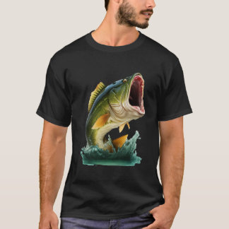 大きな口のベースが水から爆発 Tシャツ