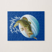 大きな口のベースをジャンプ ジグソーパズル (横)