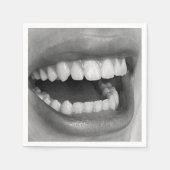 大きな口の紙のマウスナップキン スタンダードカクテルナプキン (正面)