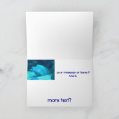 大きな口の青い魚あなたのメッセージ シーズンカード (内部)