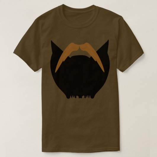 大きな口ひげと大きな髭1 Tシャツ (デザイン正面)