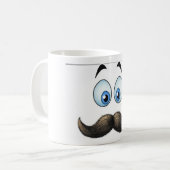 大きな口ひげ コーヒーマグカップ (正面左)