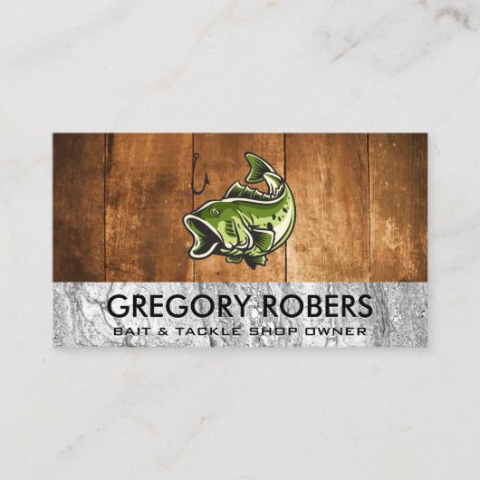 大きな口バスフィッシュ | 木石 名刺 (正面)