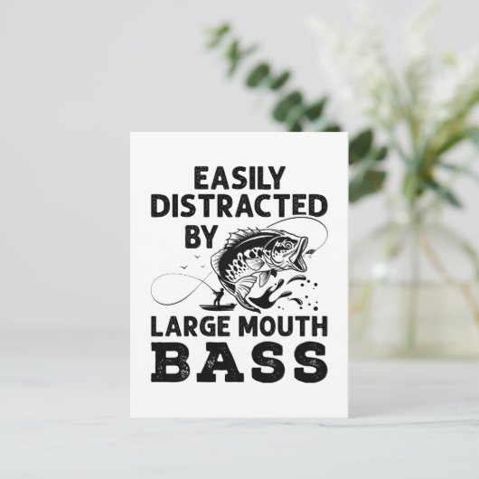 大きな口ベースの漁師に容易に気を取られる ポストカード (スタンド正面)