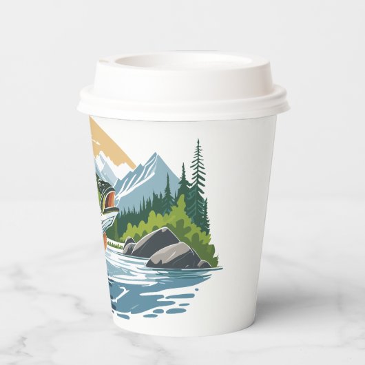 大きな口ベース打撃ウォーターサーフェス紙カップ 紙コップ (裏面)