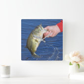 大きな口ベース スクエア壁時計 (ホーム)