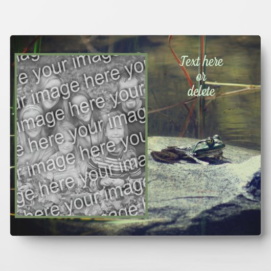 大きな古いブルガエル池あなたの写真を追加 フォトプラーク (正面)