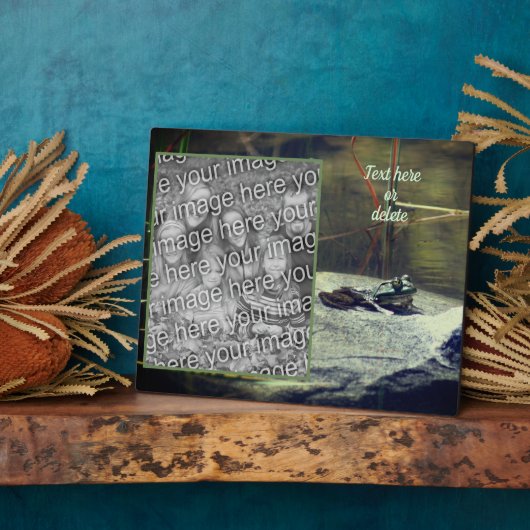 大きな古いブルガエル池あなたの写真を追加 フォトプラーク (側面)