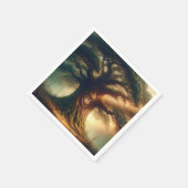 大きな古い樺の木に魅せられた素朴な森のウェディング スタンダードカクテルナプキン (角)